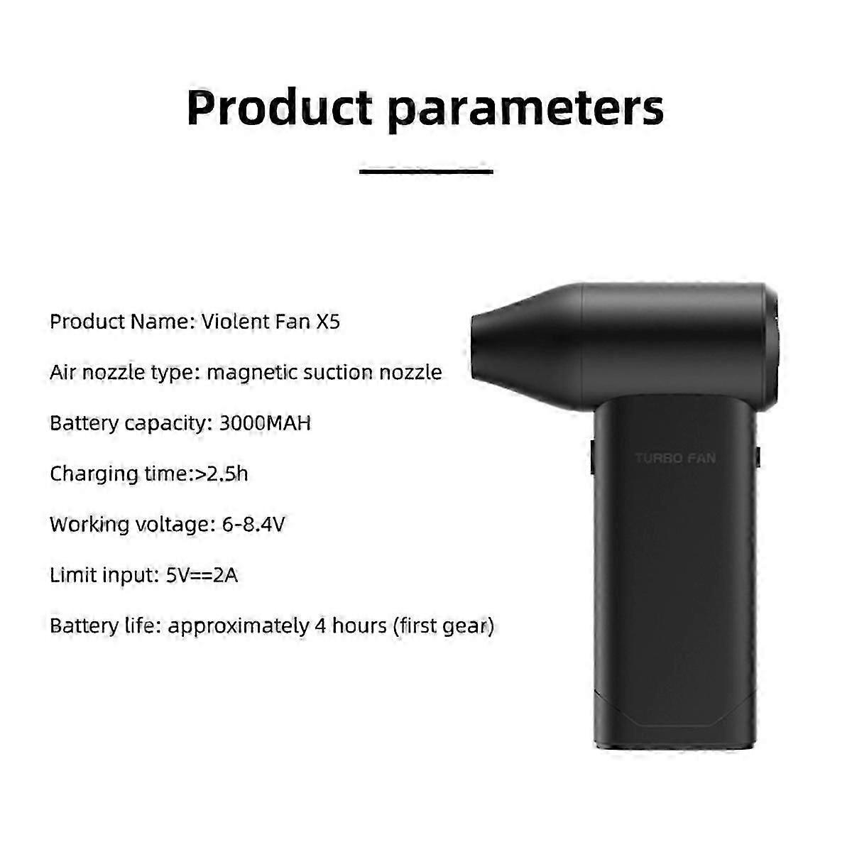 X5 Jet Blower 130000 RPM Electric Jet Fan Super Jet Fan Blower Violent Turbofan Tool for Household js