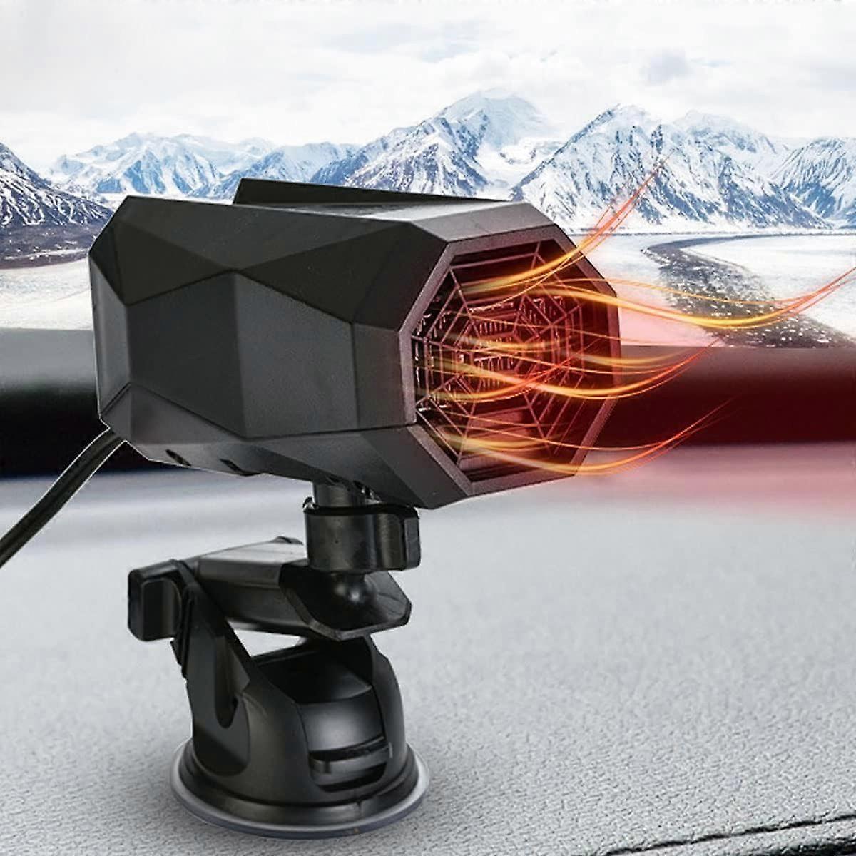 Car Heater with Fan, 12V Portable Windshield Defogger and Defroster, Fast Car Heater Defroster