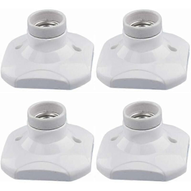 Ceramic E27 Socket Base, Square Case Medium Base Ceiling Receptacle With Heat Resistant Ceramic Screw Head For Various Applications