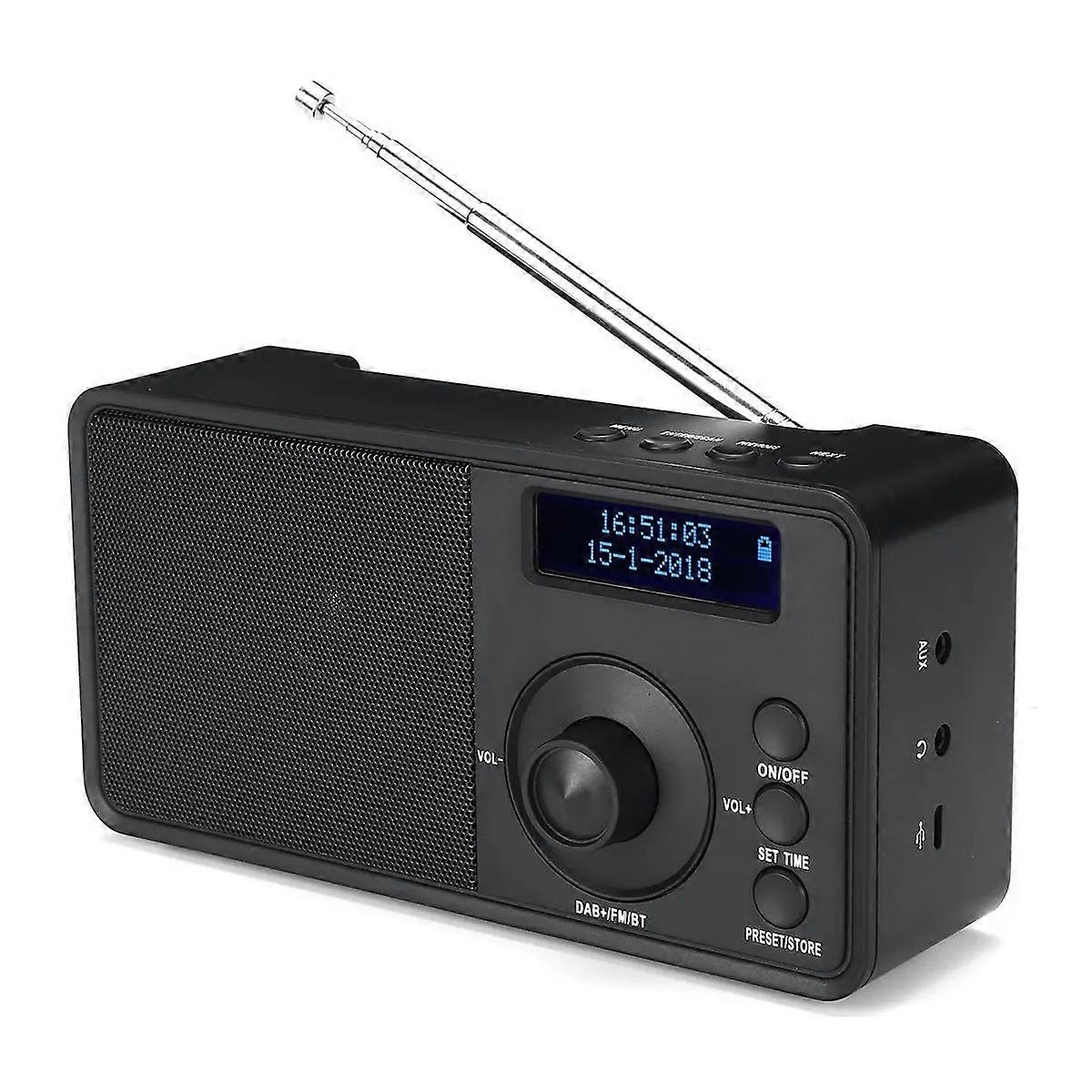 Portable + Digital Radio Wireless Bluetooth Stereo Speaker LCD Display Outdoor Headset Support Alarm