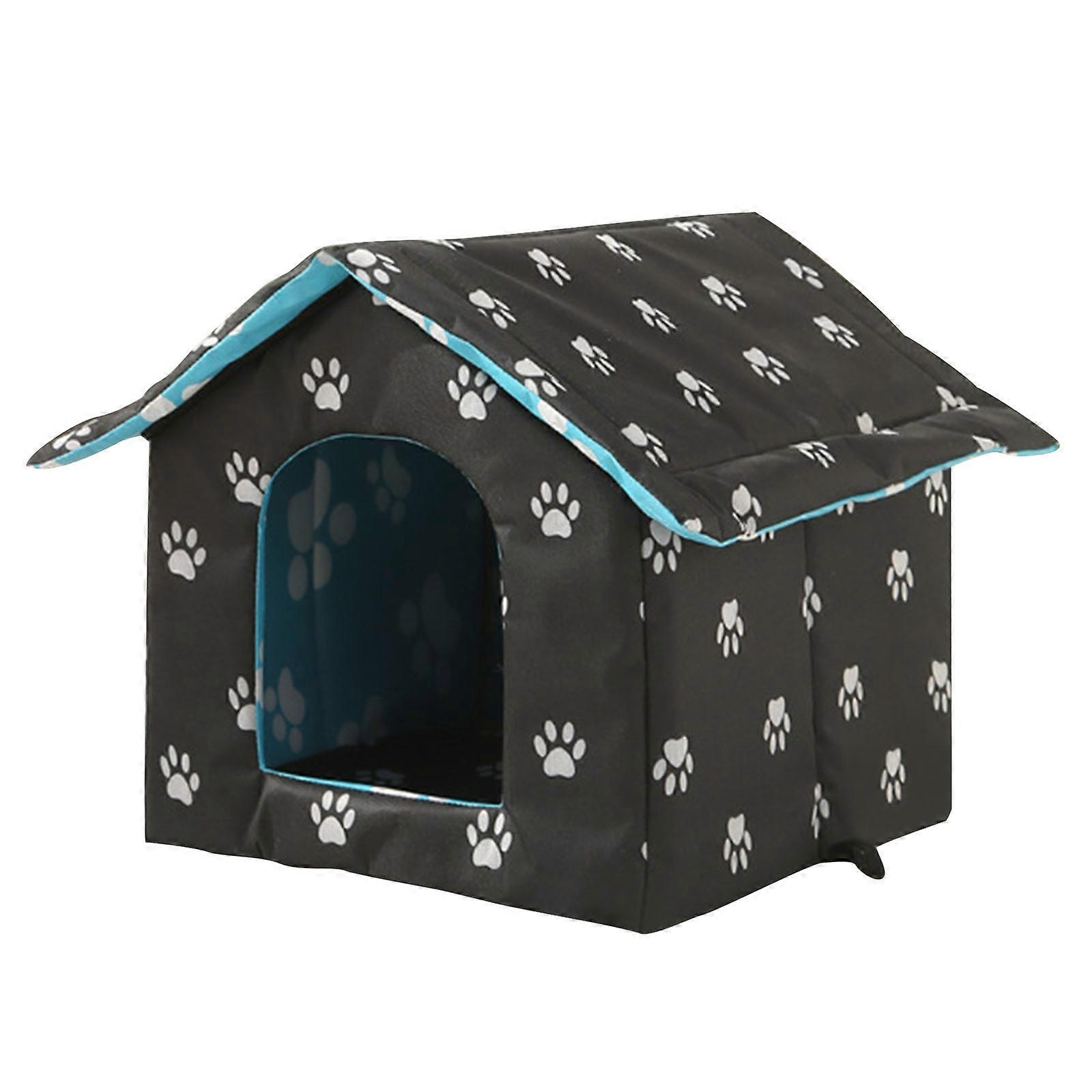 Small for Cat House Winter Weatherproof Pet Tent with Removable Roof Feral for Cat Enclosed Warm Sleeping Nest for Outdo M