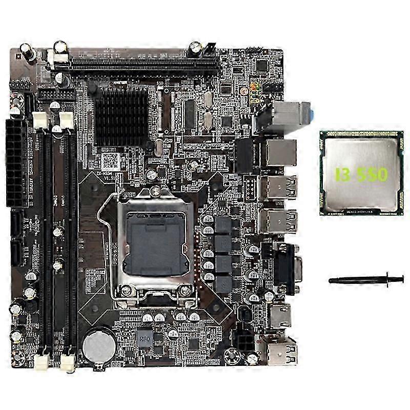 H55 Motherboard LGA1156 Supports I3 530 I5 760 Series CPU DDR3 Memory Computer Motherboard+I3 550 C