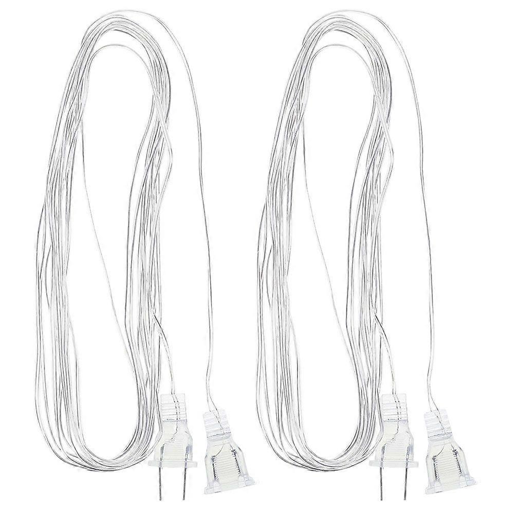 2pcs Curtain Light Extension Cord LED Lamp Cable Party Light String Accessory (CN Plug)