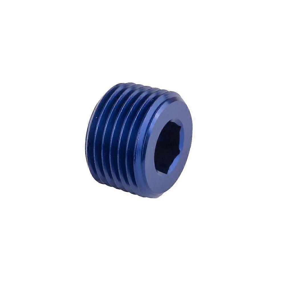 2pcs/pack 1/8\" NPT Pipe Thread NPT Hex Socket Plug NPT Pipe Plug Aluminum Anodized Blue/Black WL932-02