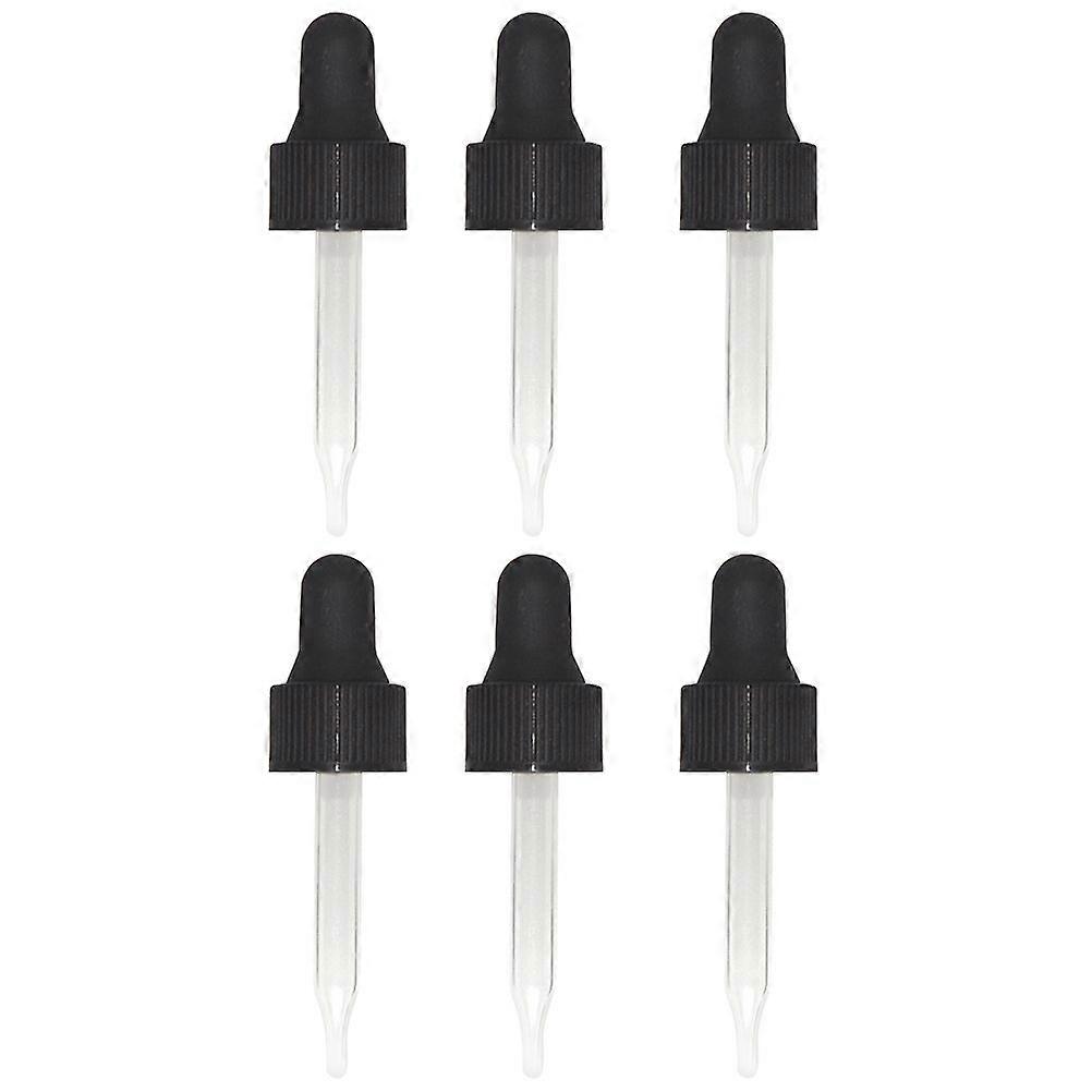 6pcs Universal Plastic Glass Pointed Liquid Dropper Pipette for 5ml Essential Oil Bottles Aromatherapy Vials