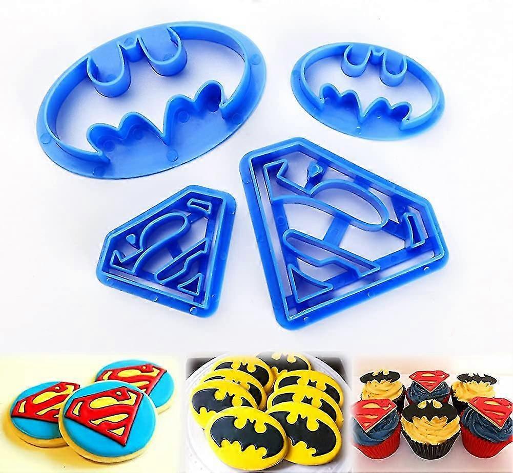 4 Super Hero Cookie Cutters Cookie Decorations (super Hero)