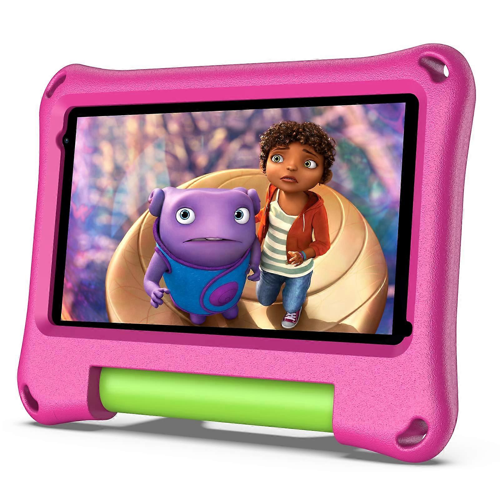 Kids 7 Inch Tablet for Toddlers, Android 13, 2GB RAM, 32GB Storage, WiFi, Dual Camera, Bluetooth, Kid-Proof Case, Pink