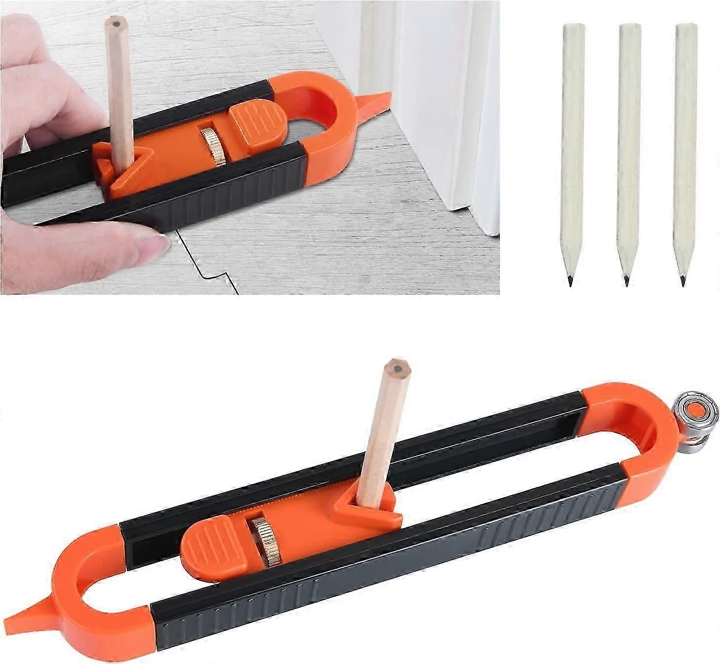 Contour Gauge With Lock,Woodworking Measuring Ruler Irregular Contour Duplicator ToolsGive 3 Pencils