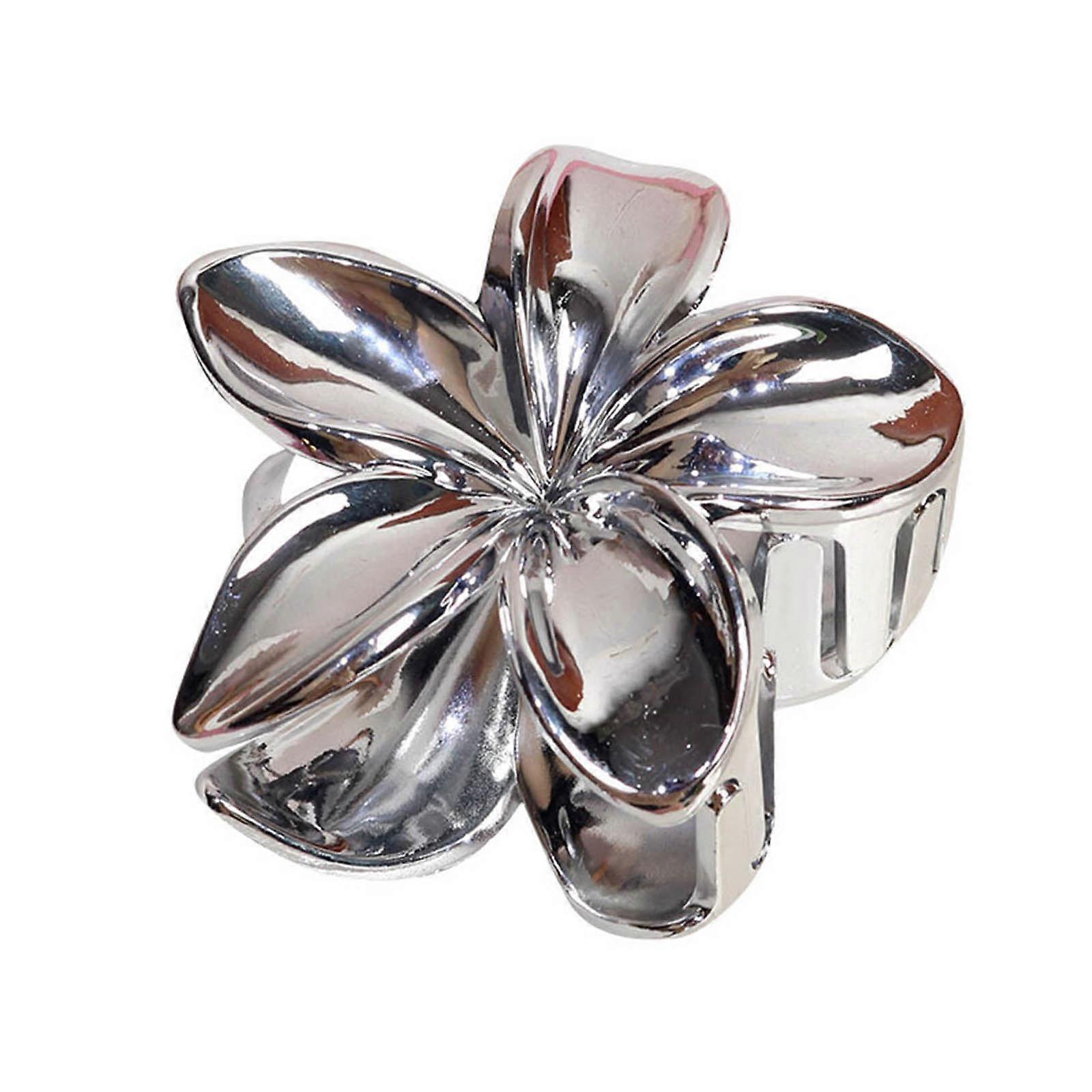 Söt Blomma Form Hårklämma Krabba Hår Klämma Fjäder Klämmor Eleganta Barrettes Huvudbonader Färgglada Blommiga Tillbehör