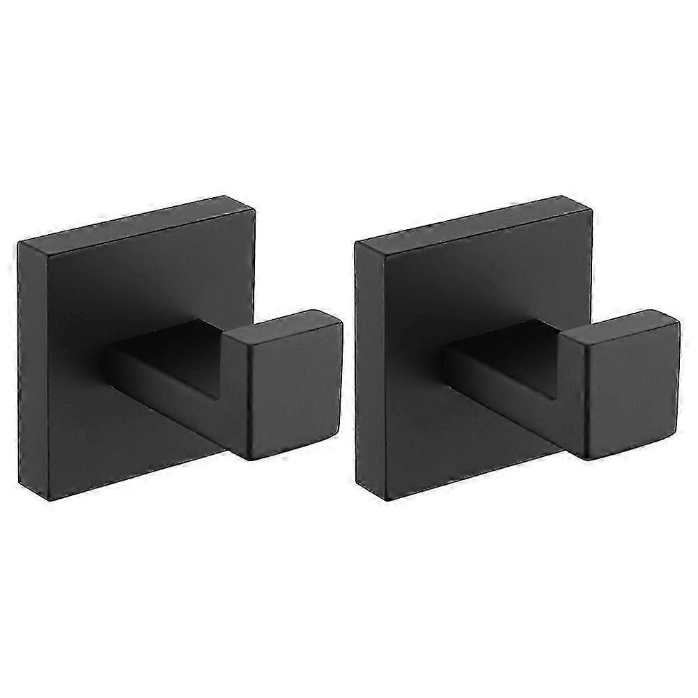 2pcs Wall Hooks Towel Hooks Stainless Steel Towel Robe Hangers Coat Hooks LHT