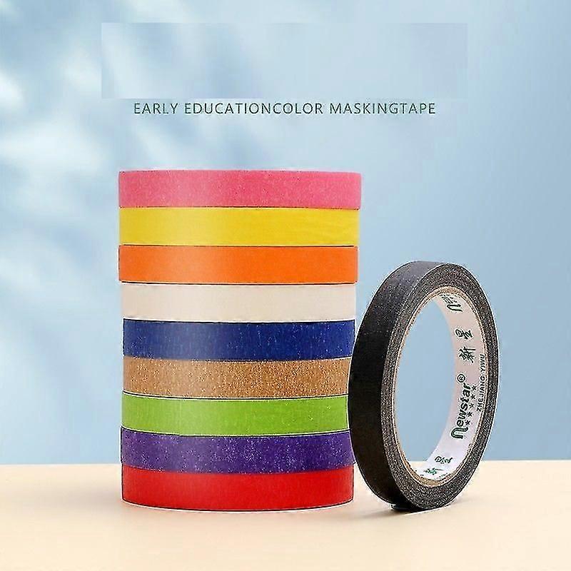 10色の10pcs 20m色のマスキングテープレインボーカラーイージーティアホームデコレーション