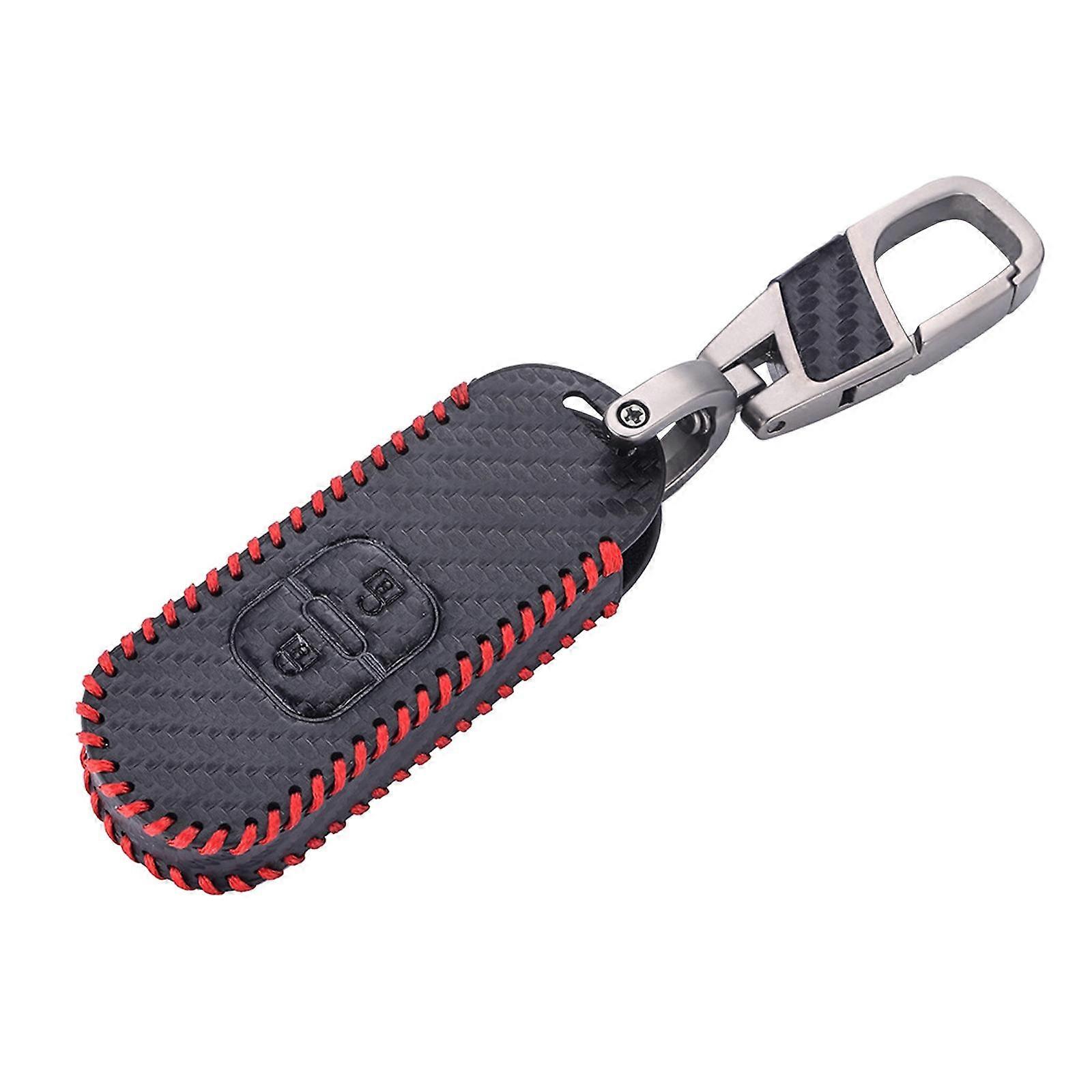 Leather Car Key Case, Keychain Replacement Shell Car Key Fob Case for