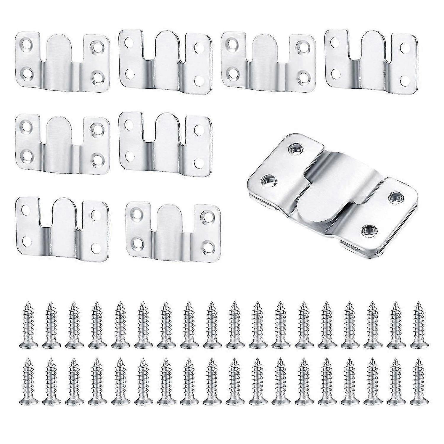 10 pcs Flush Mount Bracket Hang Móveis Conector De aço inoxidável Quadro de imagem de parede bracke