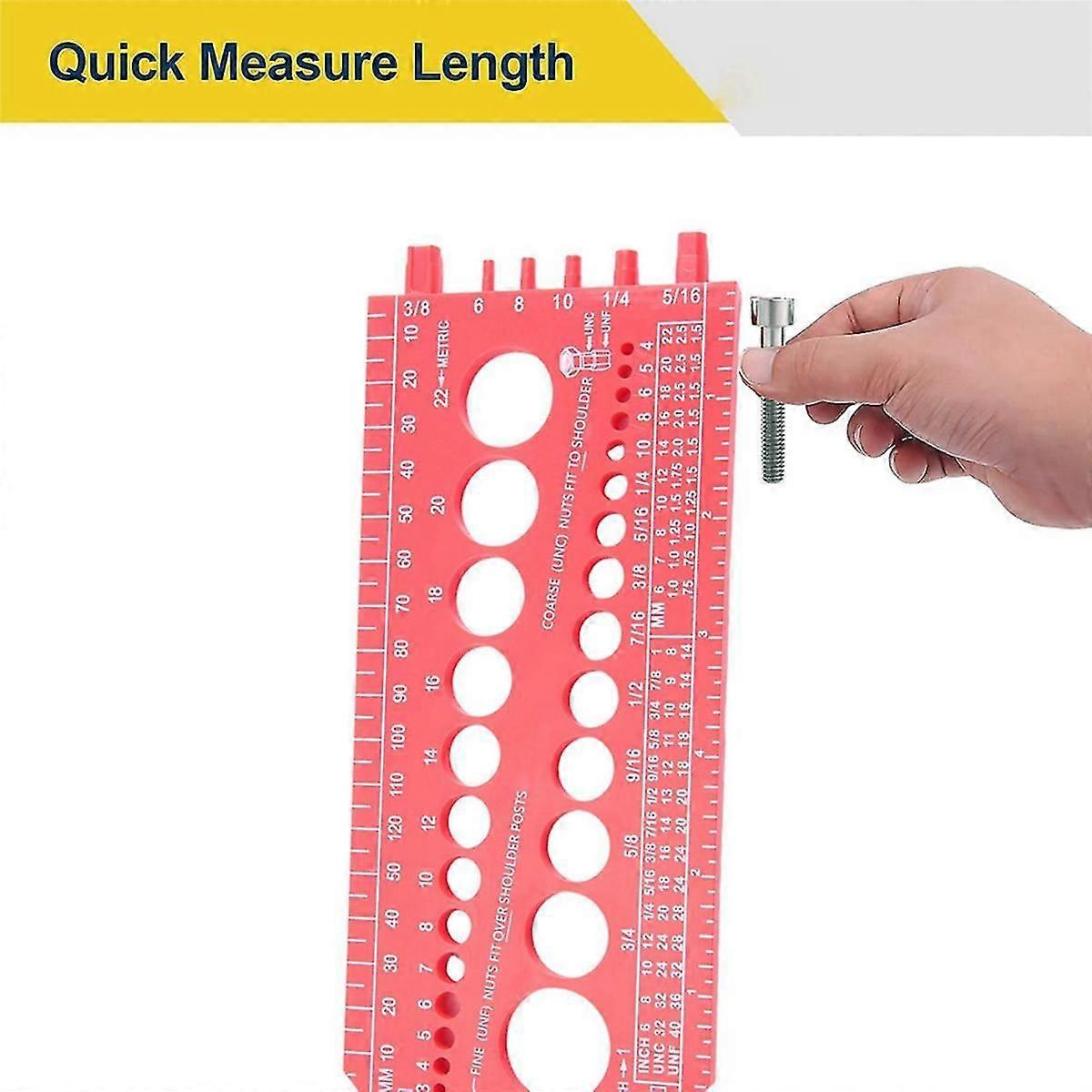 Plastic Nut Bolt Thread Gauge Nut, Bolt & Screw Measuring Gauge Size & Thread Pitch