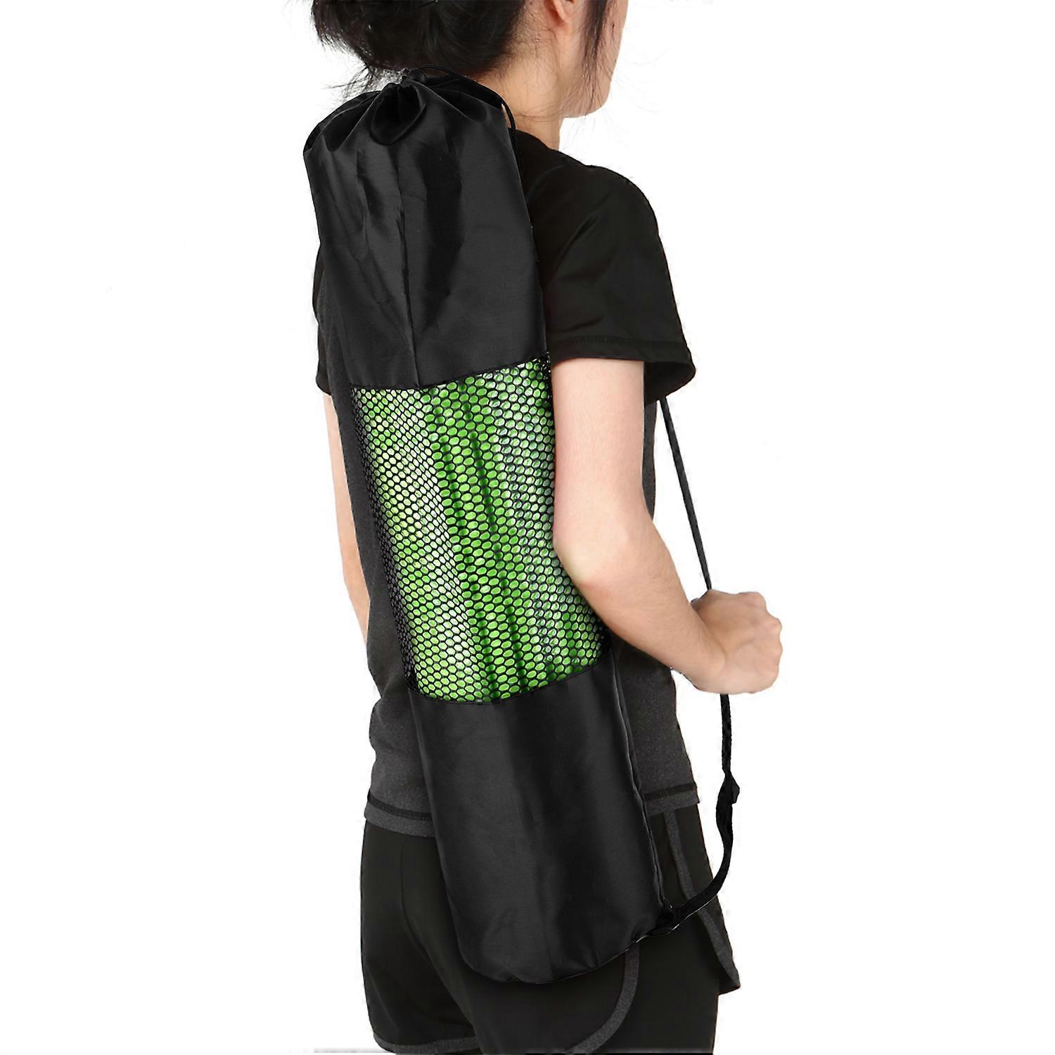 11.8 x 27.5 InchYoga Mat Mesh Bag Lightweight Breathable Sports Gym Equipment Bag Drawstring Storage Sack