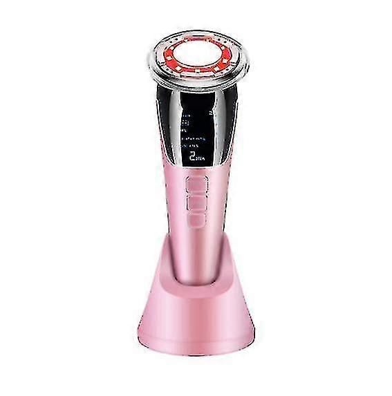 Beauty Device Hot And Cold Facial Beauty Device - Ems Vibration Massage - Fine Current(pink)