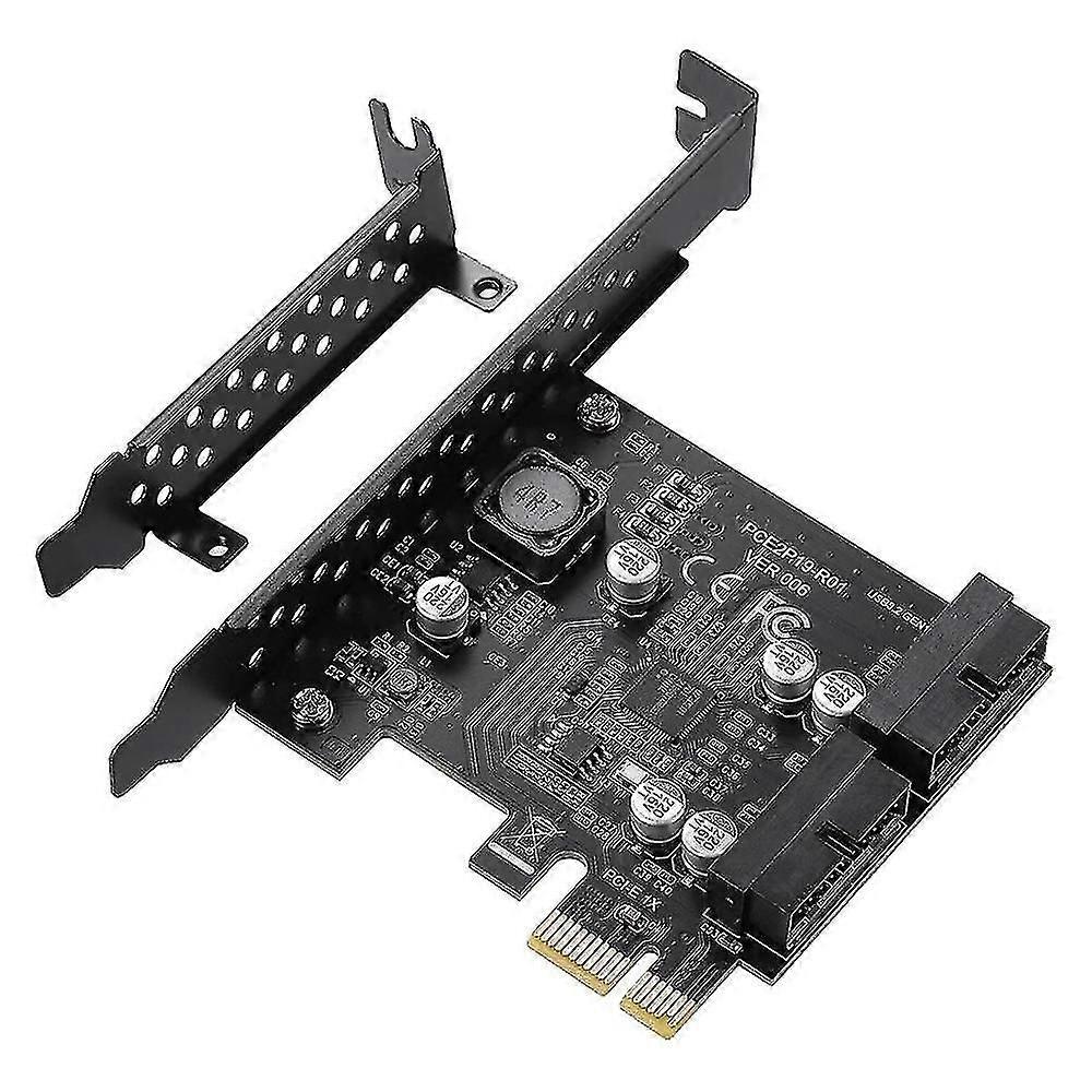 Pcie To 2 Port 19pin Expansion Card, Usb 3.2 Gen1 D720201 Super Speed 5gbps Pci Card For Windows 11, 10, 8.1, 8