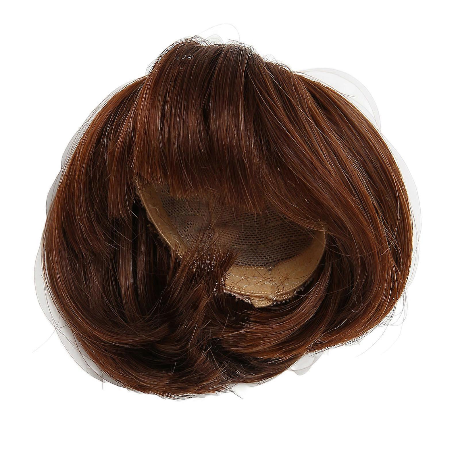 Doll Wig Hair with Bangs Doll Soft Flexible Short Straight Hair for 1/6 6.1‑6.7 Inch Doll