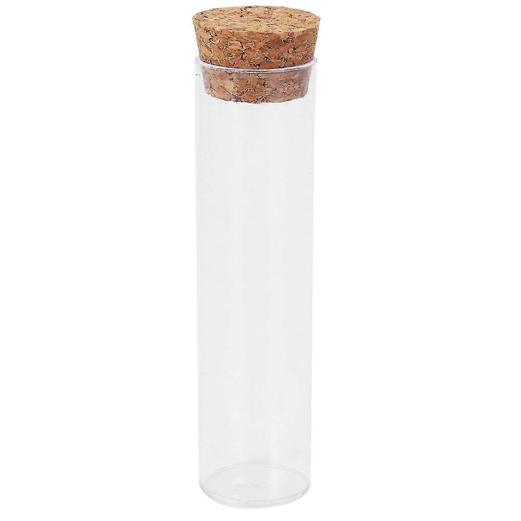 50Pcs/Pack 25X95mm πλαστικός σωλήνας φιαλιδίων Drosophila σωλήνων δοκιμής τσαγιού επίπεδου πυθμένα με πώματα φελλού