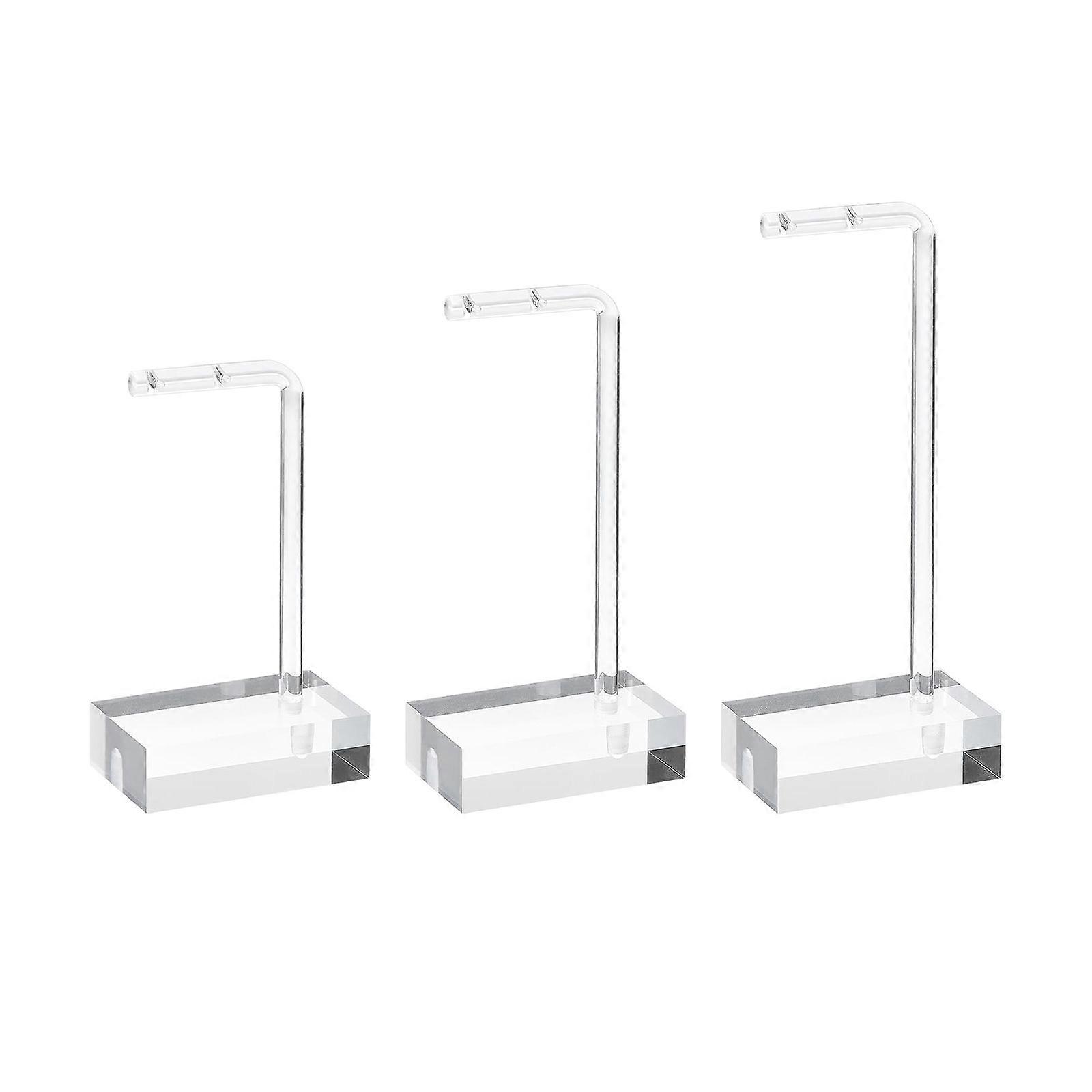 3Pcs Multifunctional Acrylic Earring Stand Set for Jewelry Display and Storage in Stores or Home Use with Easy Assembly
