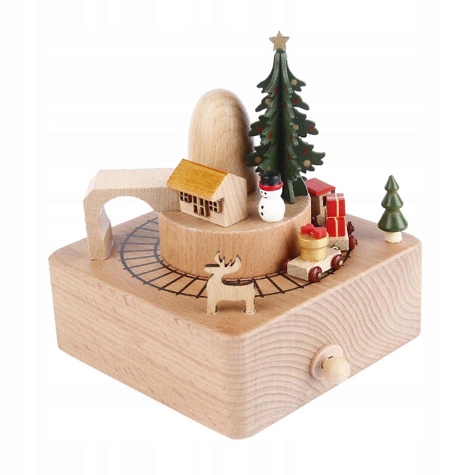 Classical Musical Boxes Play Melody Clockwork Mechanical Merry Christmas B