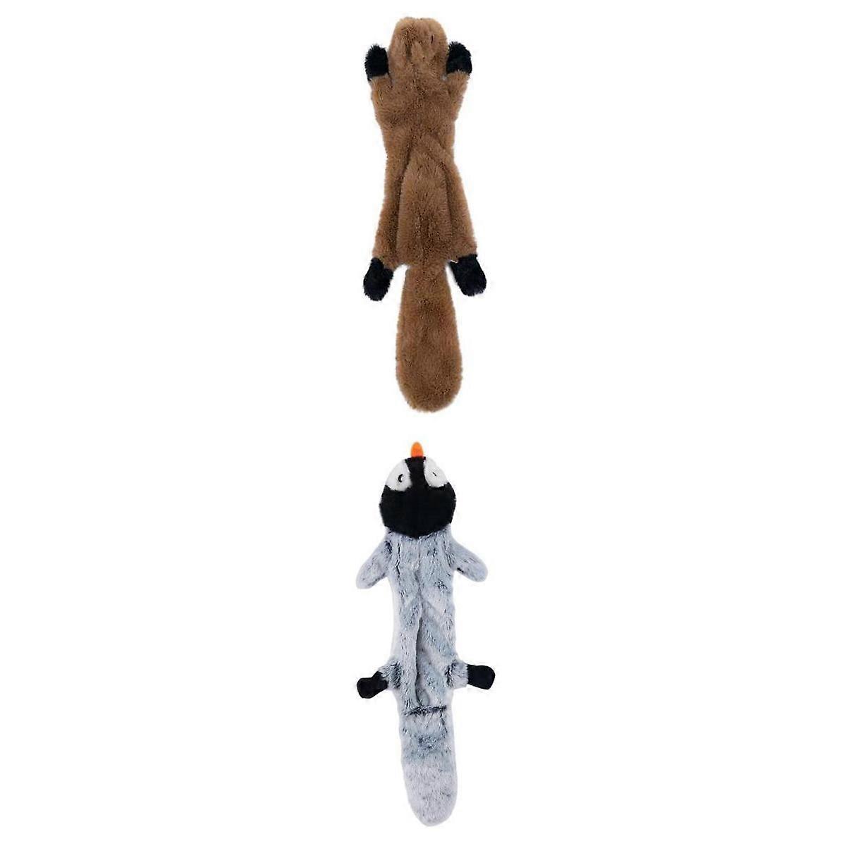 2x Large Dogs Pet Chew Squeak Squeaky Plush Interactive Toys