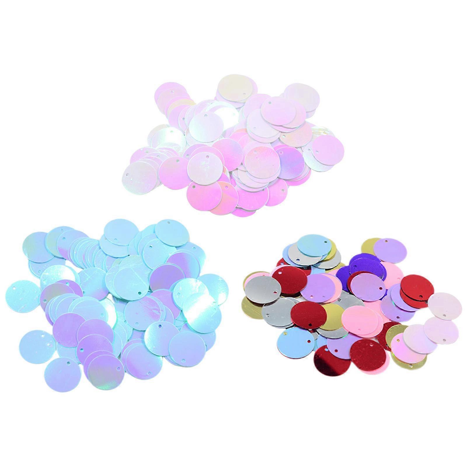 390pc DIY Shiny Round Loose Sequin Sequins Sewing Craft 16mm
