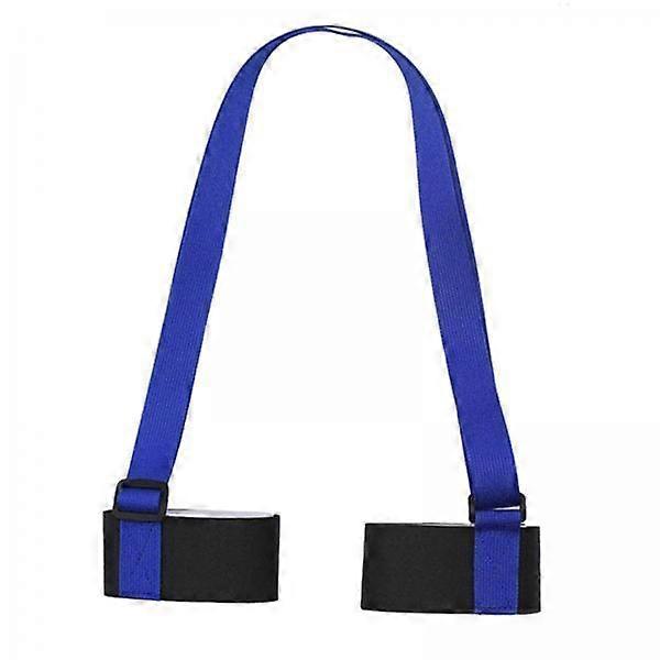 2xSki Straps Wraps Holder Handle Skiing Accessory Downhill Deep Blue