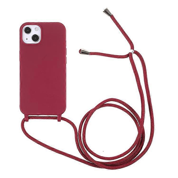 Anti Scratch TPU Phone Case Cover with Adjustable Lanyard Compatible For iPhone 13 6.1 inch