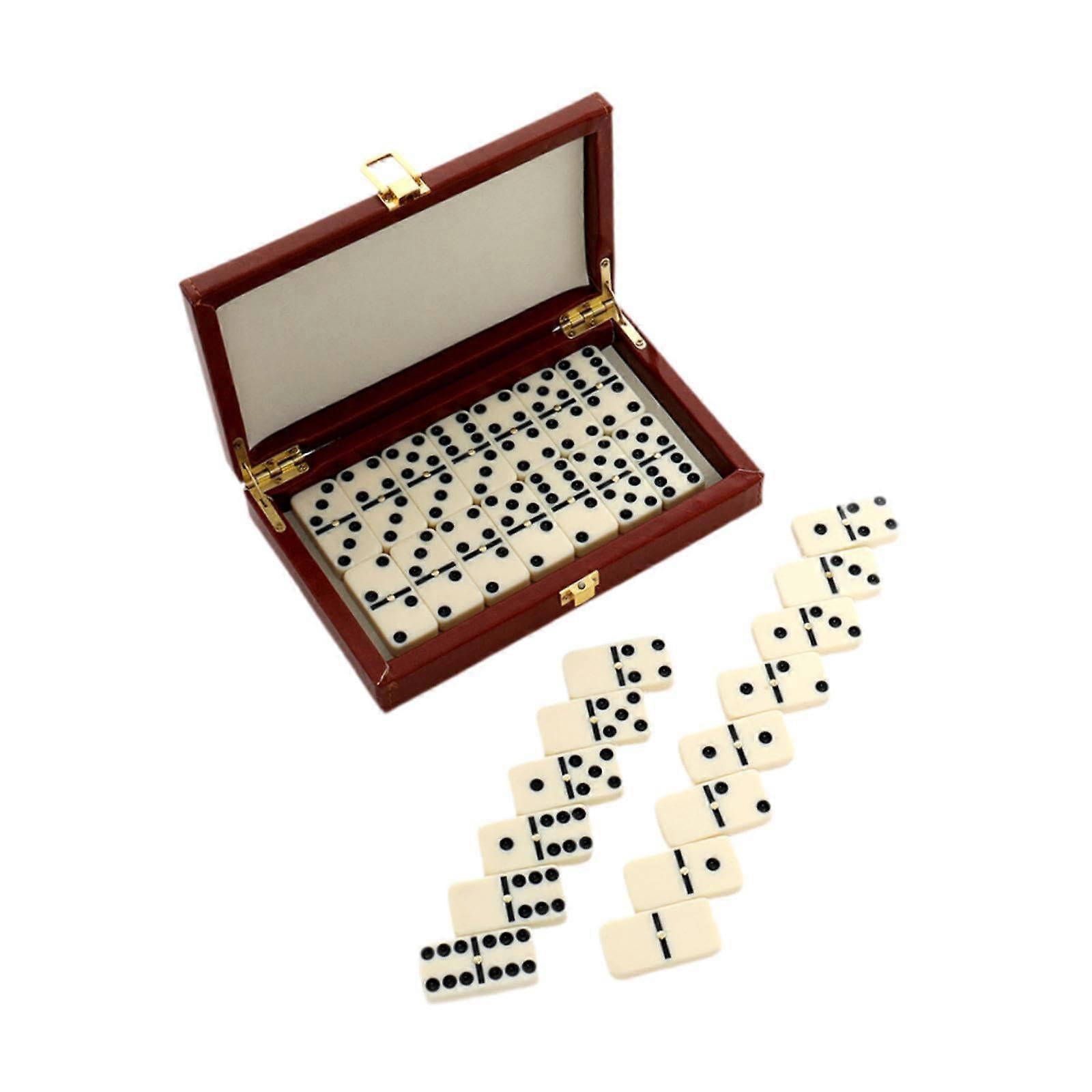 Dominoes Set 28 Domino Tiles, Multifunctional, Includes Storage Box, Travel Size, Family Game Night For Adults