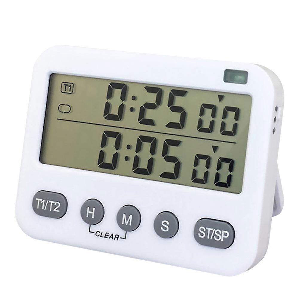 Magnetic Countdown Timer Dual Digital Timer, Digital Timer for Cooking for w/ Seconds, for w/ 3-Level Adjustable