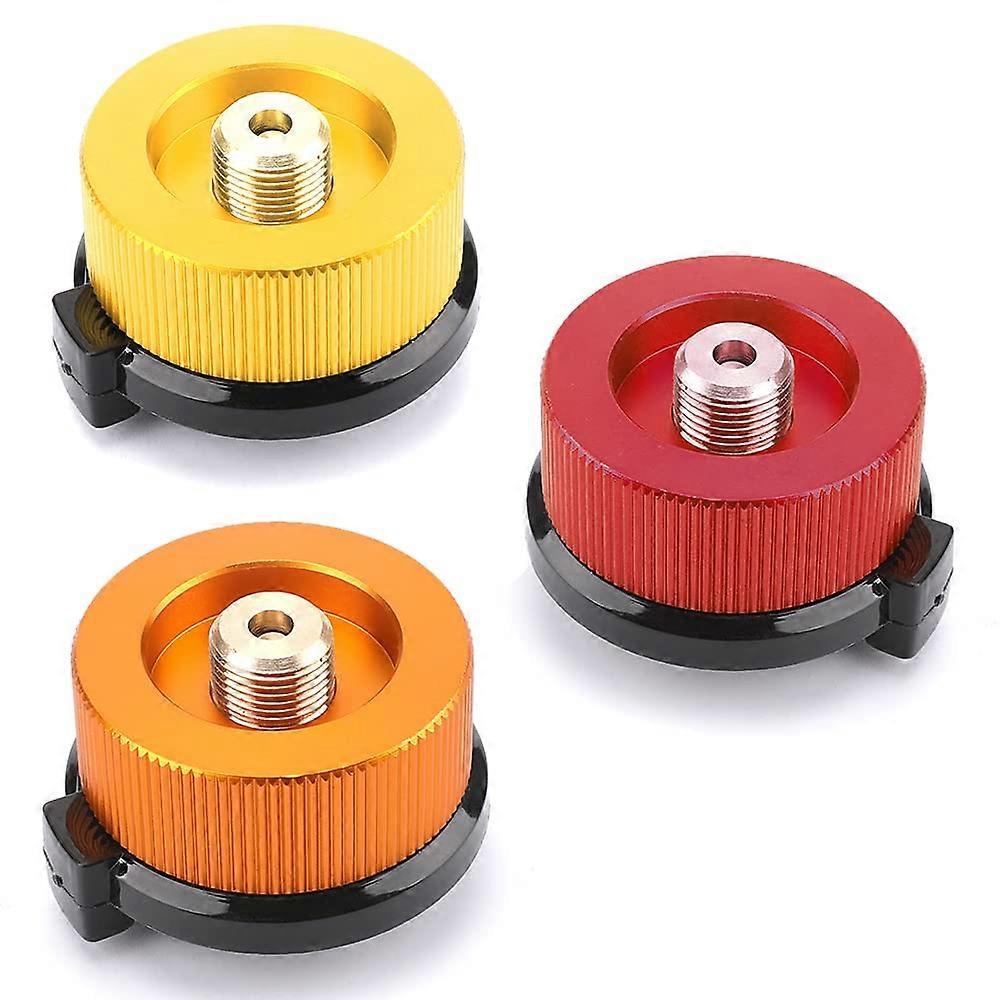 3 x Camping Nozzle Bottle Adapter for Butane Canister Gas to Gas Cartridge Random 3 Pack Adapters