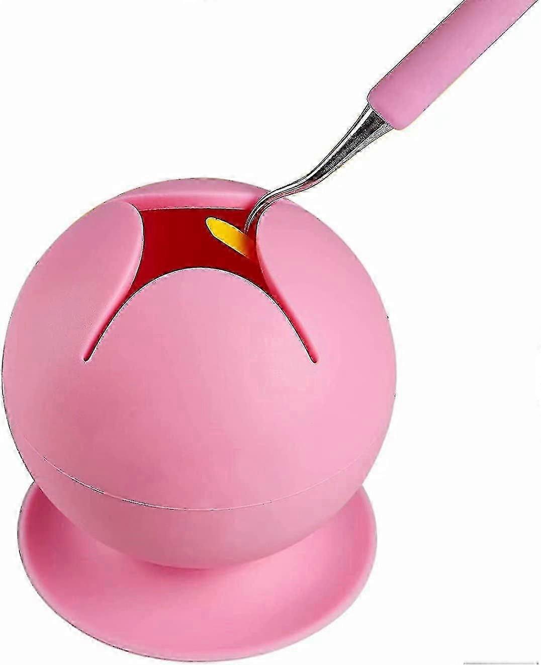 Large Silicone Suction Storage Box for Craft Vinyl Weeding Tools,Pink Plastic Container with Spacious Design