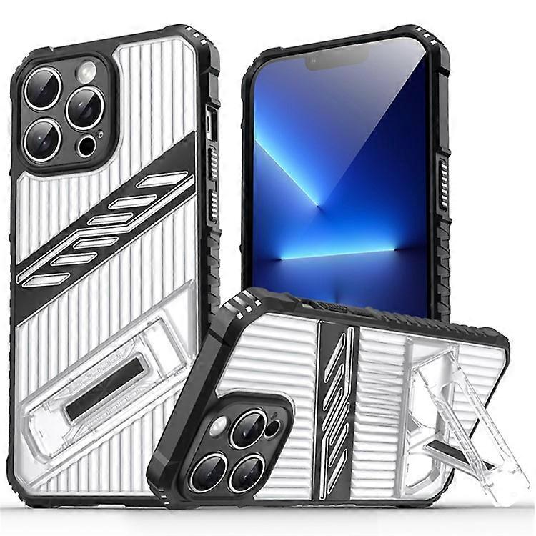 Compatible For iPhone 13 Pro Max Case Folding Kickstand PC + TPU Anti Drop Phone Cover