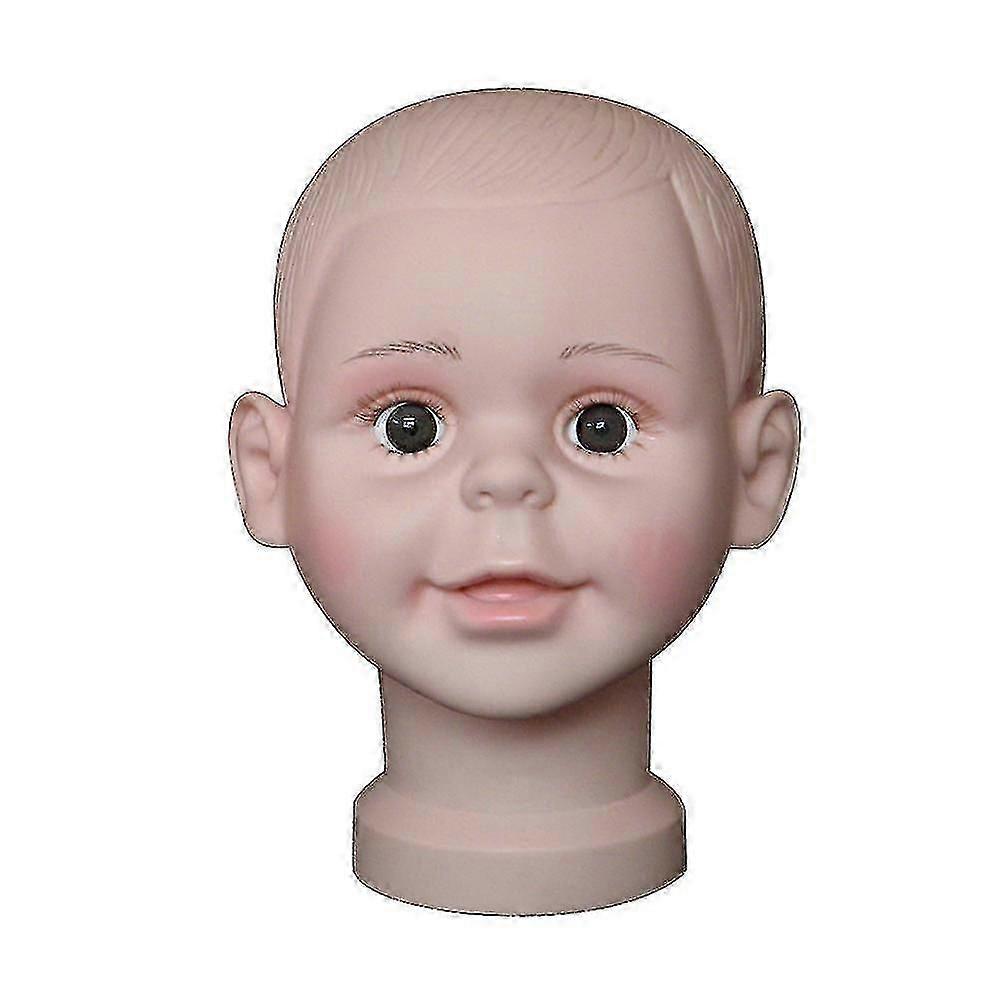 PVC Barnens Hatt Display Skyltdocka Huvud För Liten Unge Pojke Huvudbonader Keps Hållare