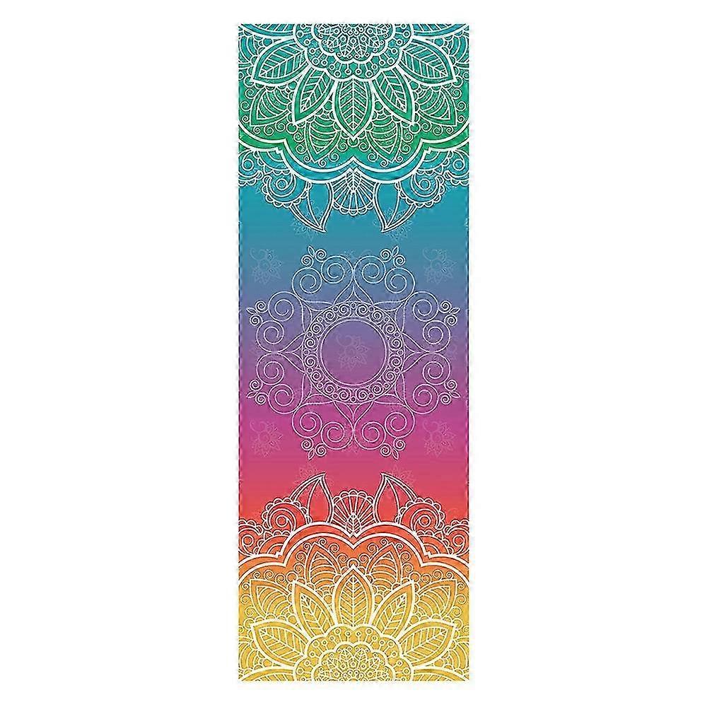 Easy-to-Fold Diamond Pattern Yoga Mat & Towel 2025