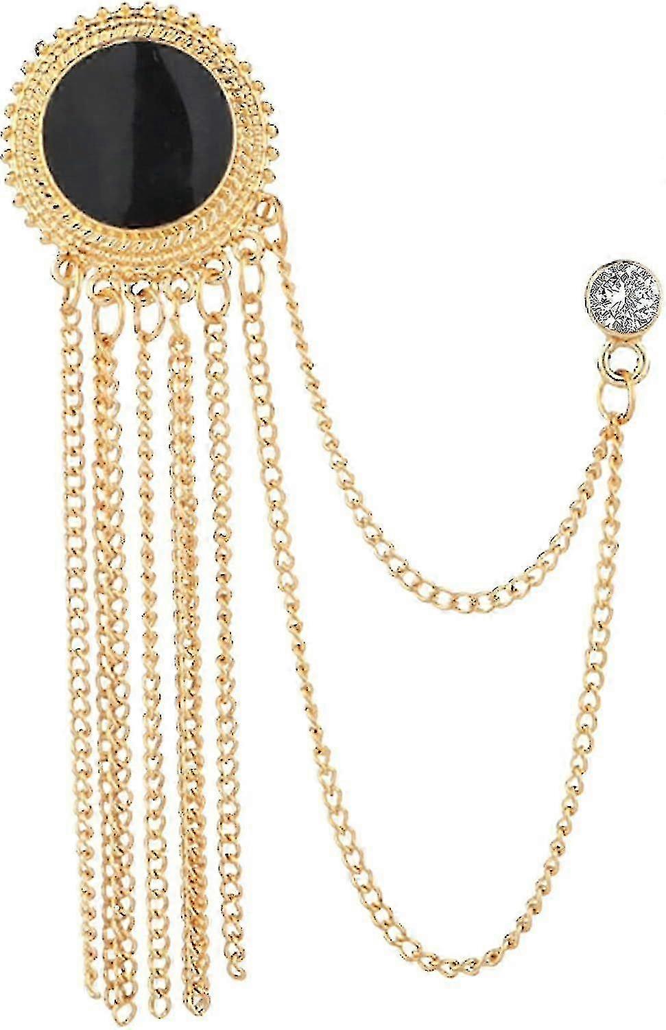 ゴールドシルバーメッキローズフラワーバイオリンスターブローチピン、クリスタルハンギングチェーン付き