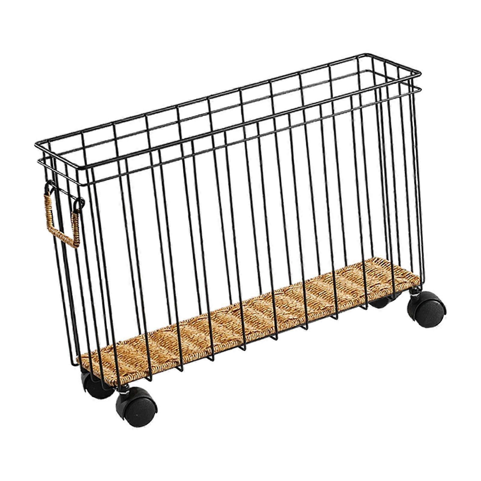 Storage Basket Toy Storage Organizer with Handles for Bathroom, Kitchen, and Indoor Use - Versatile Bin for Towels, Trash, and Magazines