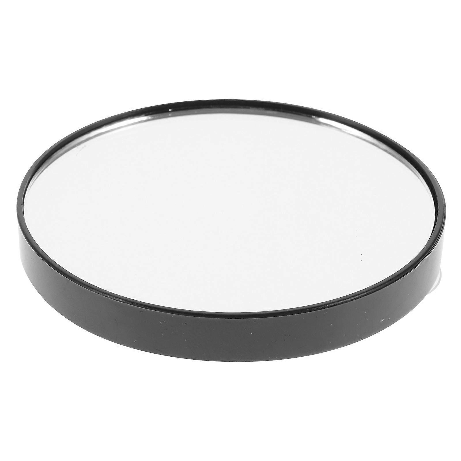 Magnifying Mirror Wall Suction Cup Compact Makeup Mirror Small Round Black 7.5cm For Bathroom Use 1Pack