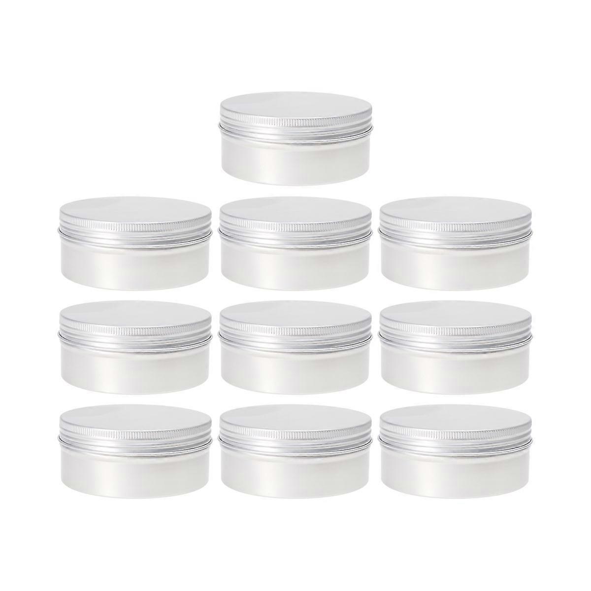 Cosmetic Storage , Robust Aluminium Jars with Screw-top Covers