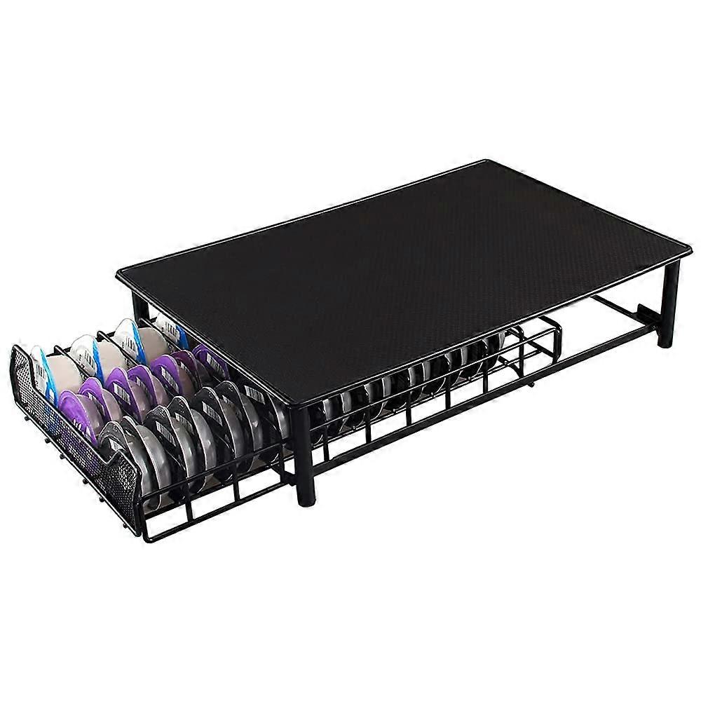 Capsule Holder Base, 2 in 1, Drawer Box for Coffee Capsules (28x42x9.5cm/60/Black)