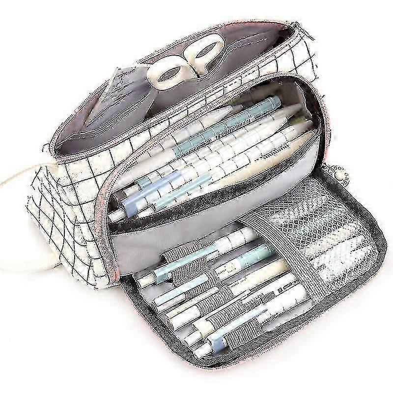 Large Capacity Student Pen Pencil Case for School Stationery and Cosmetics Storage