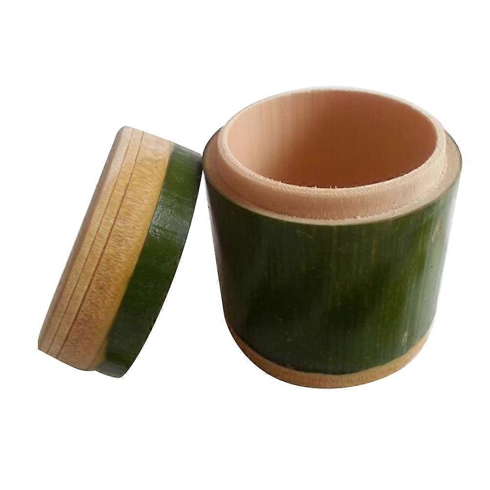 Bamboo Storage Containers for Kitchen and Office 12*13CM 1Pack