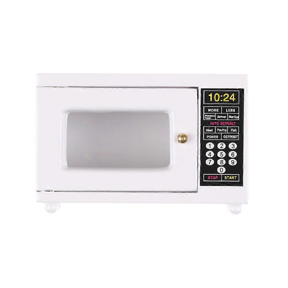 Miniature Microwave Oven Model Mini Scene Setting Rectangular 2.6 1.7 1.0in Decorative 1Set