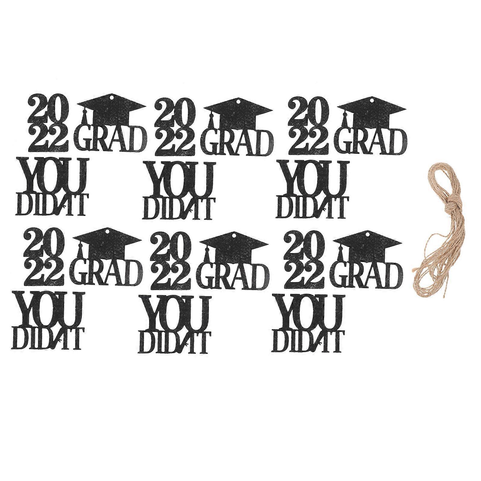 18pcs Seasonal Hanging Labels, Non Woven Fabric Tags for Graduation, Compact Lightweight Design for Bags, Table Settings, and Invitation
