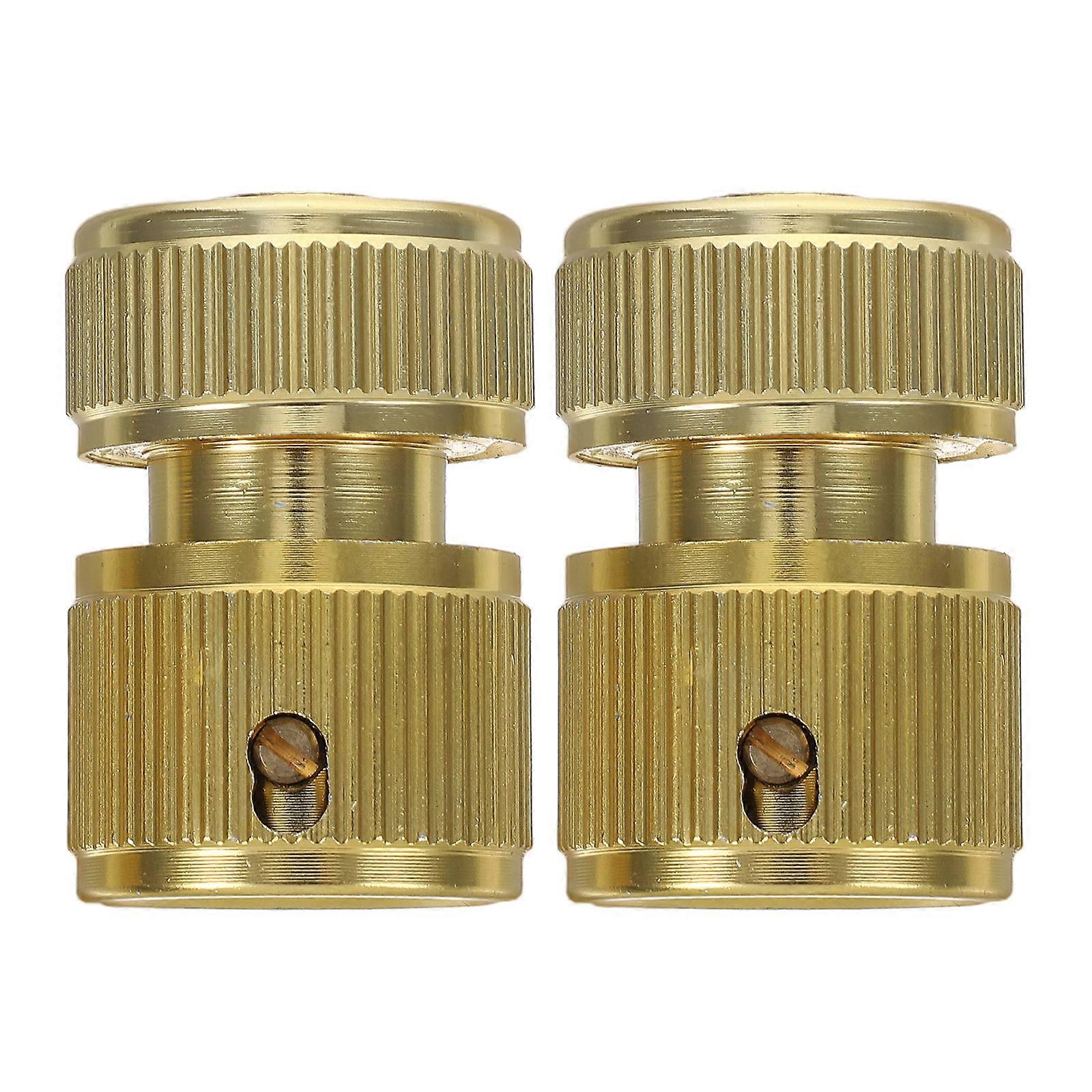 2pcs Plated Water Pipe Adapter Quick Connect Hose Fittings for Household Plumbing Reliable Leak Free Connection User Friendly Design Portable