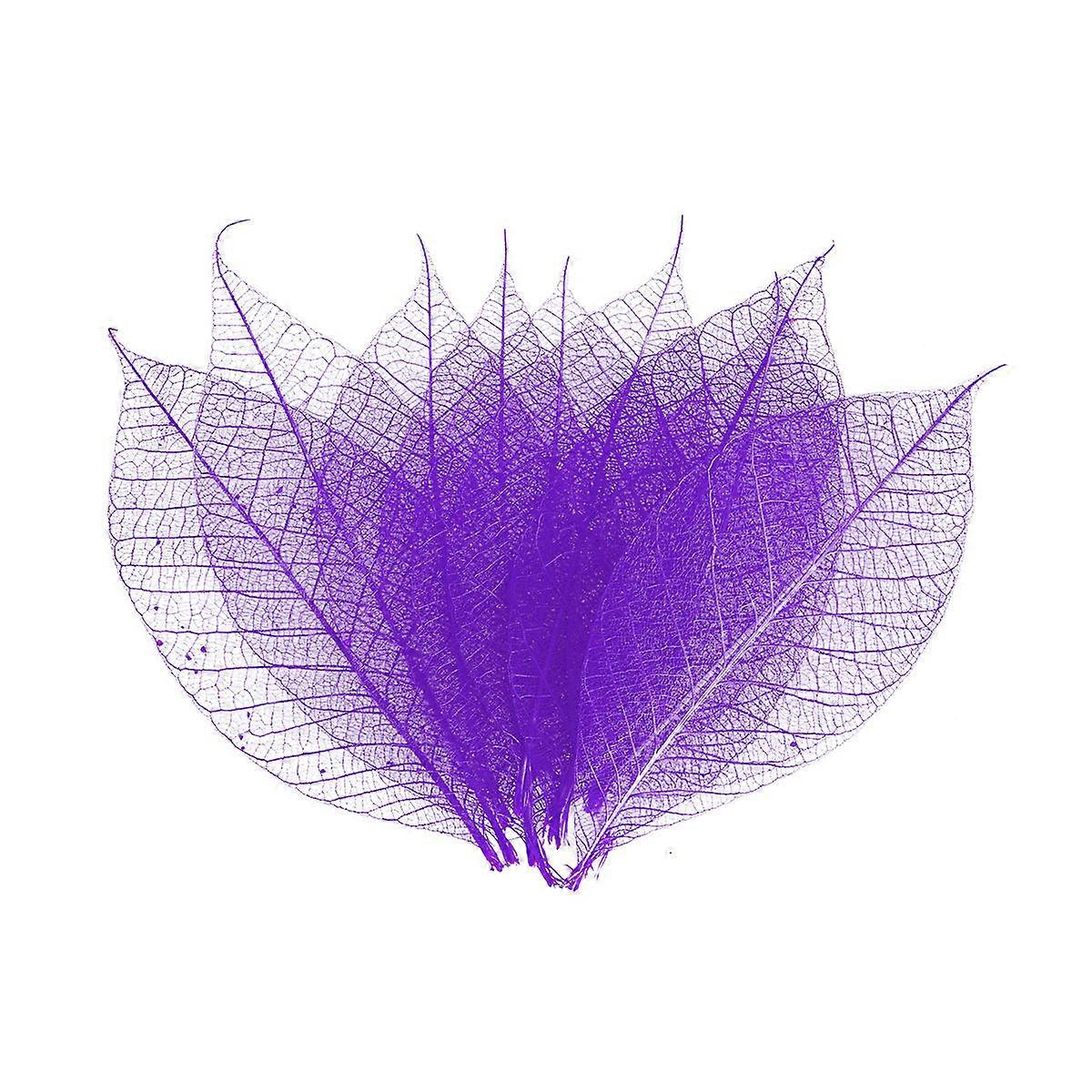 Leaf Decoration Floral Bookmark Photography Background Celebration Set Craft Supplies 10.00X4.00X0.10CM Purple 50Pcs