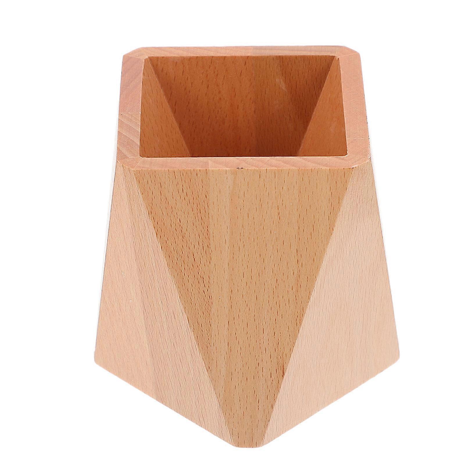 Khaki Desktop Pen Holder for Storage Use Synthetic Material Safe and Unique Design 1Pc
