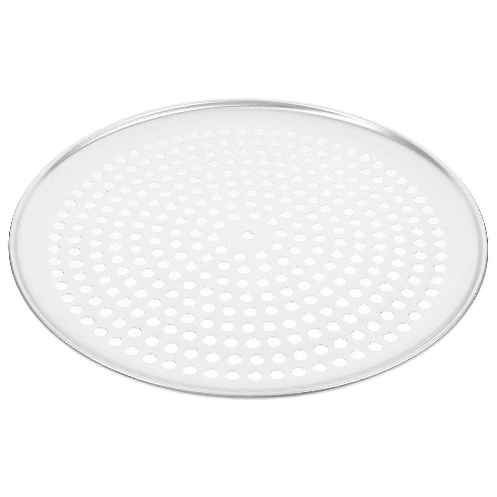 Aluminium Alloy Perforated Pizza Baking Pan for Oven – Holes for Even Heat Distribution, Crispy Crusts – Ideal for Home and Restaurant Use