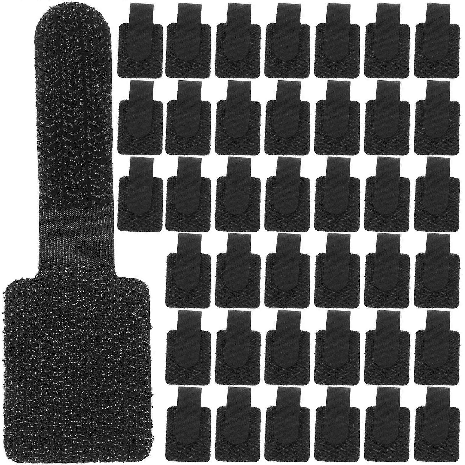 Cord Wrappers Cable Keeper Polyester Material Rectangular Shape for Wires Cables Home Organization 40Pcs